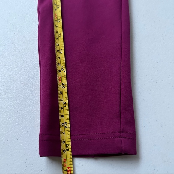 Betabrand Womens Skinny Leg Journey Pant Leggings Pockets Size S PETITE Burgundy - Picture 12 of 12